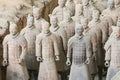 XIAN, CHINA - MAY 24, 2018: The Terracotta Army warriors at the Royalty Free Stock Photo